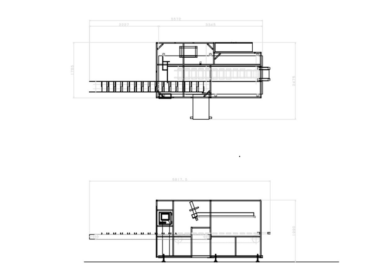 プラスチックアンプルの箱詰めライン