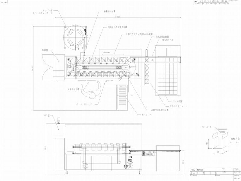 フィルター部品用小箱包装ライン